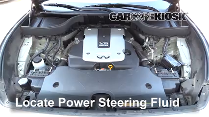 2014 Infiniti QX70 3.7L V6 Power Steering Fluid Check Fluid Level